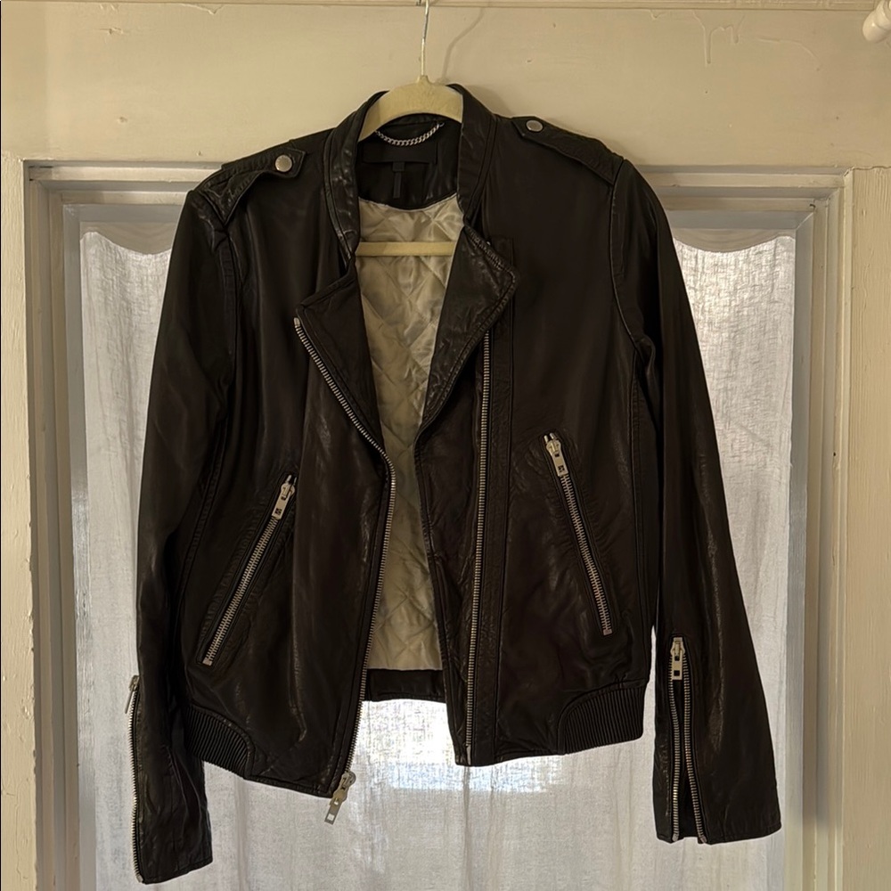 Black Leather Biker Jacket
